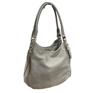 Grey Hobo Bag good condition non branded with gold detail